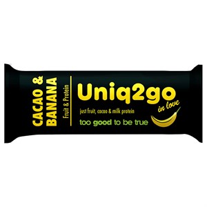 Uniq2go In Love Kakaolu ve Muzlu Protein Bar 32 g x 12 Adet