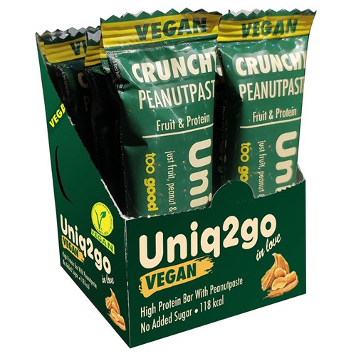 Uniq2go In Love Fıstık Ezmeli Pirinç Proteinli Vegan Bar 32 g x 12 Adet